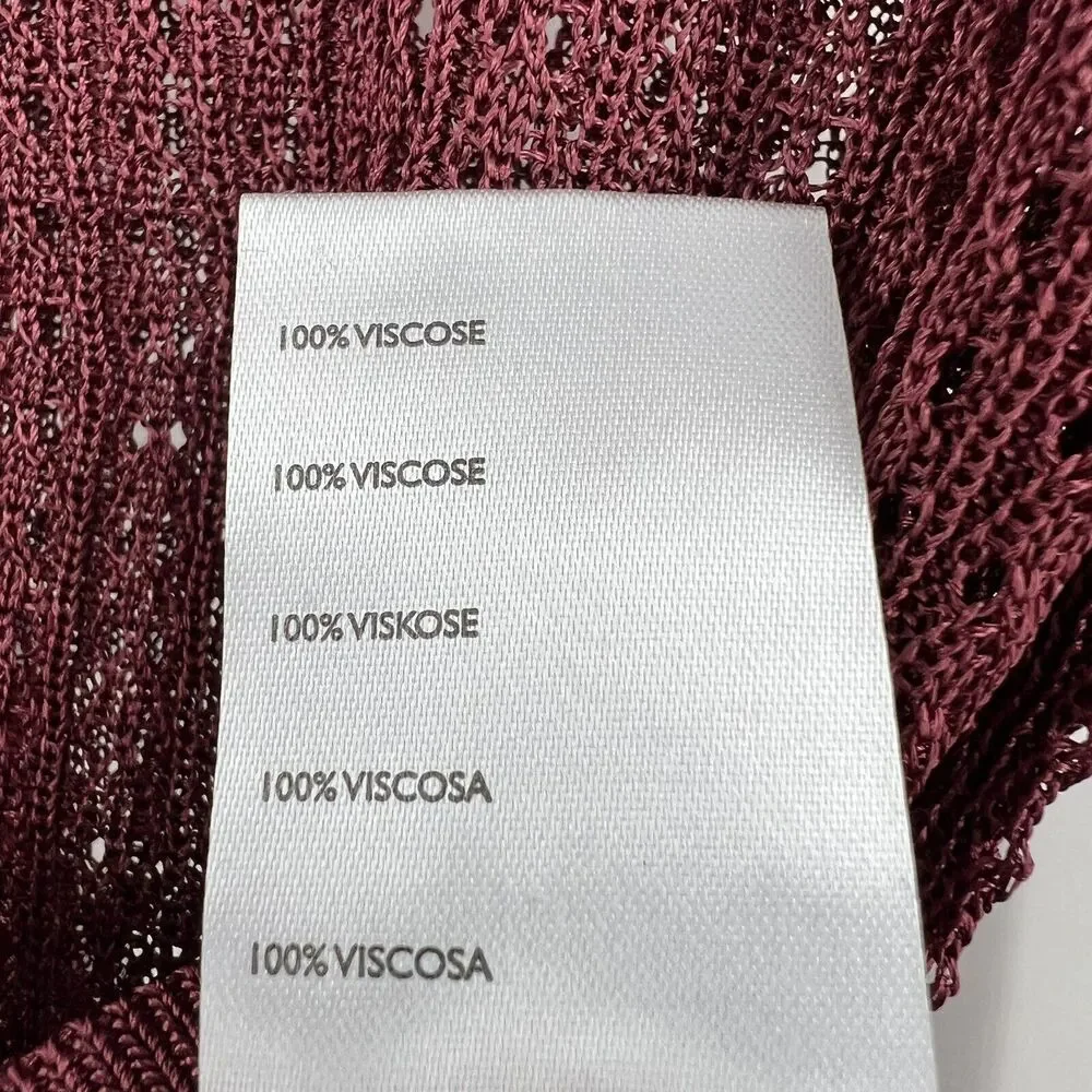 Free People Semi Sheer H2O‎ Sweater Garnet Red XS New